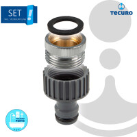 tecuro Aufnahme Adapter Übergangsstück für Ausläufe und Armaturen mit M 22/M24/M28
