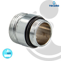 tecuro Aufnahme Adapter für Ausläufe an Armaturen M22 x1 auf 3/4 AG