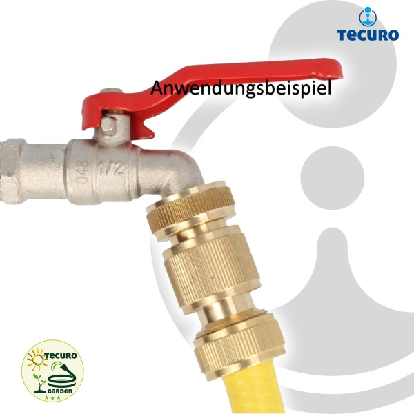 tecuro Raccordo a T su tutti i lati con filettatura interna Rp 3/4 x 1/2 x 3/4, MS-blank CW617N