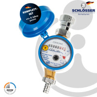 JS Zapfhahnzähler - Wasserzähler Kaltwasser, Länge 110 mm, 3/4 Zoll Anschlussgewinde, mit aktueller Eichung