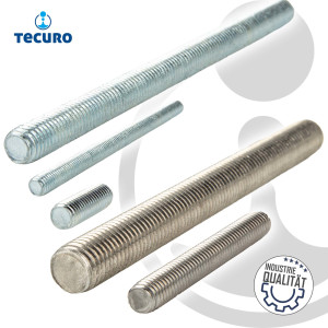 tecuro Gewindestift M 8 x 100 mm, Stahl verzinkt - DIN 976