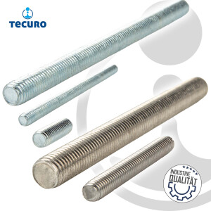 tecuro Gewindestift M 10 x 40 mm, Stahl verzinkt - DIN 976