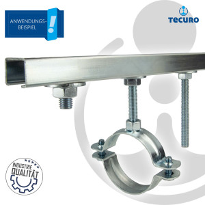 tecuro Hammerkopfschraube für Montageschiene, Lochschiene, Profilschiene, Stahl verzinkt