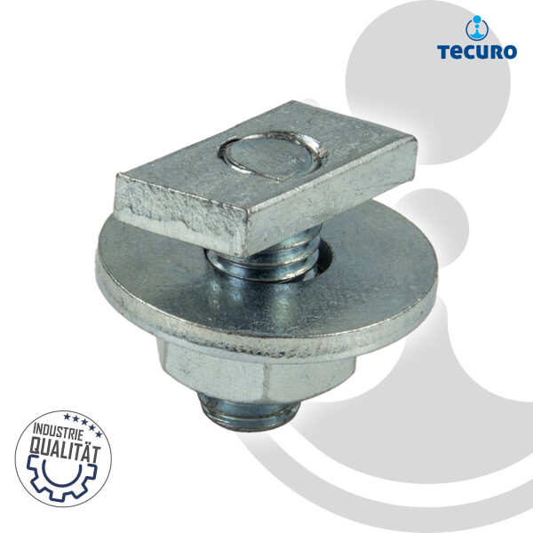 tecuro Hammerkopfschraube M8 x 30 mm für Montageschiene Typ 27/18 & Typ 28/30, Stahl galvanisch verzinkt