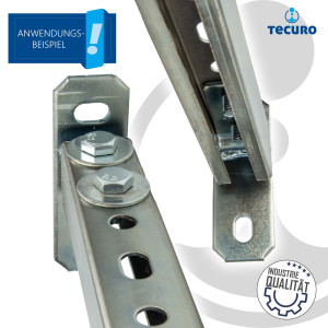 tecuro Konsolengrundplatte quer für Montageschiene Typ 27/18, Stahl verzinkt