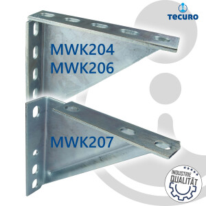 tecuro Winkelkonsole für Montageschiene Typ 38/40,...