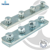 tecuro Schienenverbinder für Montageschiene, Lochschiene, Profilschiene, Stahl verzinkt