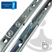 tecuro Schienenverbinder für Montageschiene, Lochschiene, Profilschiene, Stahl verzinkt