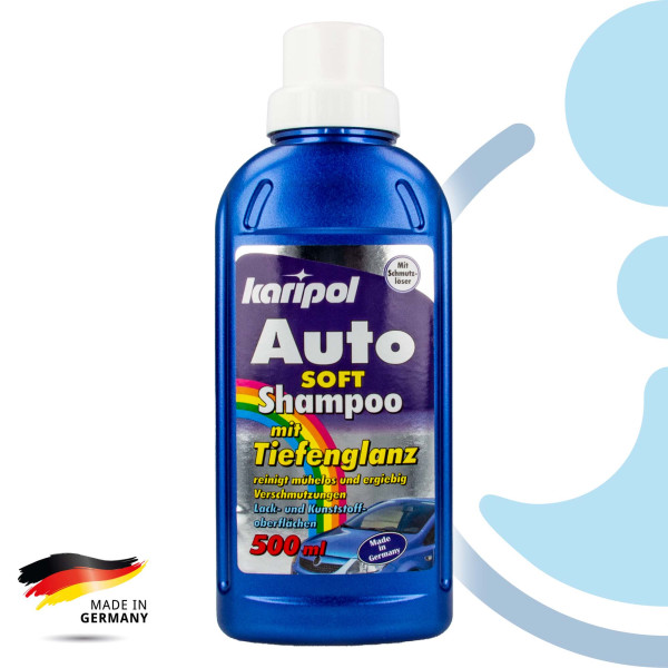 Karipol - Autosoftshampoo - 500 ml,  reinigt Lack- Kunststoffoberflächen