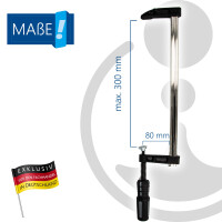 MASTERPROOF PROFESSIONAL Profi Schraubzwinge 80 mm x 300 mm, Temperguss, DIN 5117