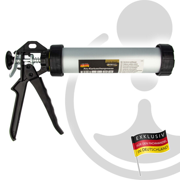 MASTERPROOF PROFESSIONAL Alu-Kartuschenpresse für Silikon, Acryl & Kleber mit Kartusche 310 ml