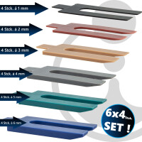 MASTERPROOF PROFESSIONAL Unterlegkeile Ausgleichskeile Montagekeile 1 - 6 mm, 24 Stück, mit Kerbe