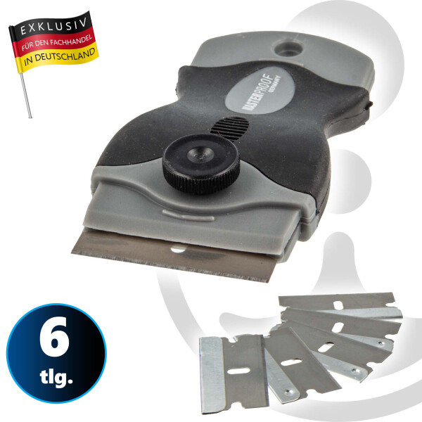 MASTERPROOF PROFESSIONAL Universal - Schaber - Set mit 5 Ersatzklingen, inkl. Klingenschutz