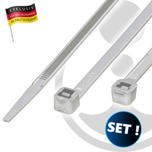 50 Stück Kabelbinder Edelstahl 290 x 7,9 mm, 13,49 €