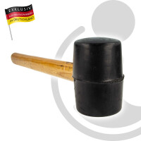 EUROTOOLS Gummihammer Ø 60 mm 480 Gramm, mit Holzgriff