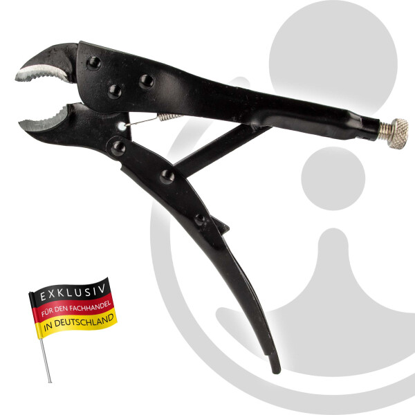 MASTERPROOF PROFESSIONAL Universal Gripzange Feststellzange 250 mm, Einhandbedienung, schwarz lackiert