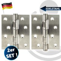 MASTERPROOF PROFESSIONAL Edelstahl Scharnier Türband Beschlag 75 mm x 100 mm, 2 Stück, inkl. Schrauben