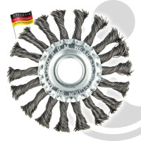 MASTERPROOF PROFESSIONAL Scheibenbürste Ø 115 mm für Geräte mit Aufnahme Ø 22,5 mm - max. 12.500 U/min
