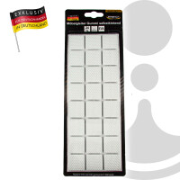 MASTERPROOF PROFESSIONAL Möbelgleiter 28 x 28 mm, Gummi, weiß, selbstklebend 24 Stück