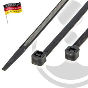 tecuro Kabelbinder mit Länge 100 - 920 mm, Polyamid, schwarz, UV-witterungsbeständig, halogenfrei