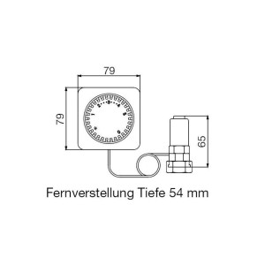 Thermostat Oventrop Uni FH 7-28 C, mit Nullstellung 1-5, Fernverstellung, Kapillarrohr 2 m, weiß - 1012295