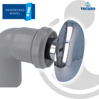tecuro Abdeckung Verschlussrosette für Abflussrohre und Siphonanschlüsse - verchromt