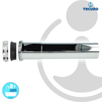 tecuro Tauchrohr Wandrohr Verlängerung 150 mm mit Rändelmutter für Geruchsverschluss