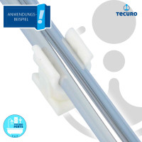 tecuro Rohrclip mit Gewindebuchse, für Rohr Ø 10 mm (10 Stück), Kunststoff weiß