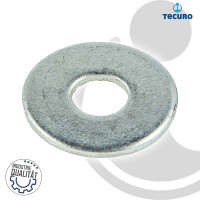 tecuro Unterlegscheiben groß M8 (8,4 x 25 x 2,0 mm) 100 Stück DIN 9021, Stahl verzinkt