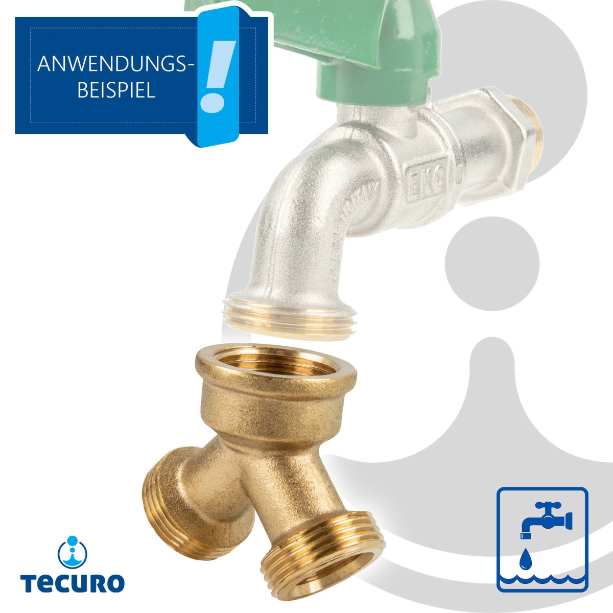 IBC TANK ZUBEHÖR Wasserhahn 3/4 Zoll Messing: Hochwertiger