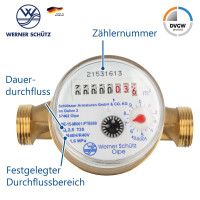 JS Wohnungs - Wasserzähler 80 mm, 110 mm, 130 mm, geeicht bis 31.12.2029