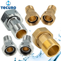 tecuro Wasserzähler Verschraubungen für Wohnungswasserzähler & Hauswasserzähler