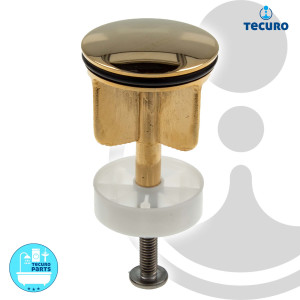 tecuro Excenterstopfen Ø 40 mm für 1 1/4 Zoll Ablaufventil - vergoldet