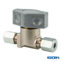 GOK Schnellschlussventil für Gas- und Ölleitung Ø 6-10 mm, mit Schneidringverschraubung
