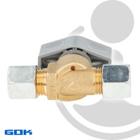 GOK Schnellschlussventil DSV für Gas- und Ölleitung für Rohr Ø 8 mm (RVS 8) 03 701 00