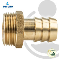 tecuro Sauger Schlauchstutzen-Schlauchtülle Ø 11,6 mm x Außengewinde G 3/8 Zoll - Messing blank