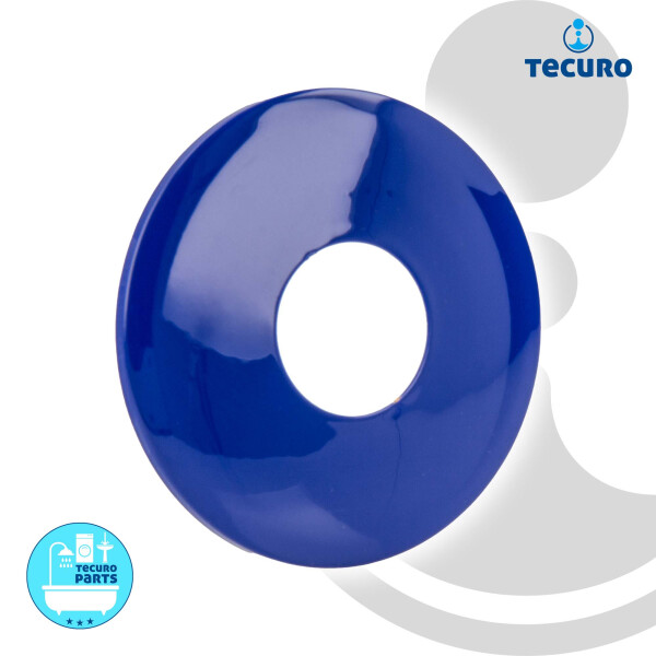 tecuro DESIGN-Hahnrosette 1/2 Zoll Ø 22 mm x Ø 61 mm x 5 mm - blau (RAL 5002)
