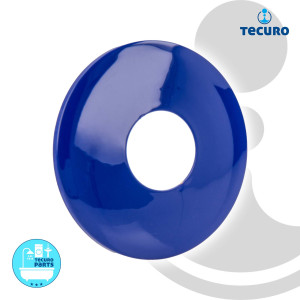 tecuro DESIGN-Hahnrosette (1/2 ) Ø 22 mm x Ø 61 mm x 5 mm - blau (RAL 5002)