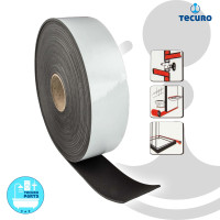 tecuro PE Isoliertape Wickelband 10 m x 50 mm x 3 mm, selbstklebend für Rohrisolierung