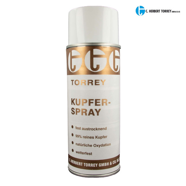 TORREY Kupfer - Beschichtungs - Spray 98,5% rein - Sprühdose 400 ml, wetterfrest