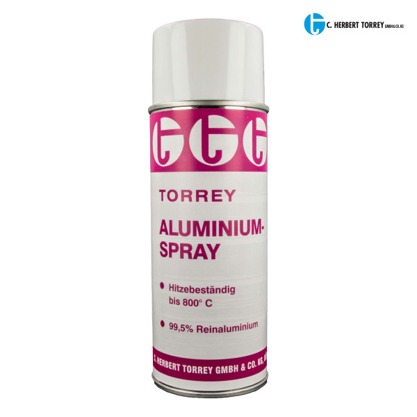 TORREY Aluminium Lack Spray 99% rein - Sprühdose  400 ml, hitzebeständig bis +800°C