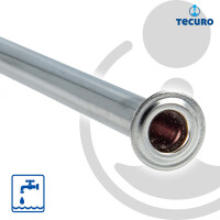 tecuro Kupferrohr, weich, Ø 10 mm, mit 1/2 Zoll Bördelrand und Anschlussmutter