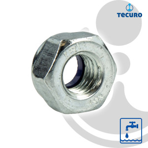tecuro Sechskantmuttern, selbstsichernd M8 - 100 Stück DIN 985, Stahl verzinkt