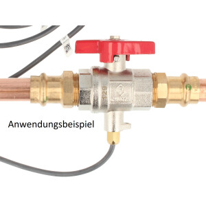 tecuro Einbausatz zu Wärmemengenzähler 1/2 Zoll (DN15) x 110 mm - mit Kugelhähnen