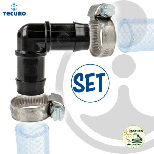 tecuro Schlauchverbinder 90° Winkel Ø 21 mm,...