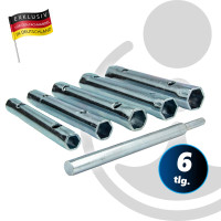MASTERPROOF PROFESSIONAL Rohr - Steckschlüsselsatz 8-17 mm, 6-teilig inkl. Knebelstange