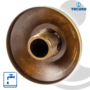 tecuro Wandanschlussbogen 90°, Messing bronziert gebürstet , runde Ausführung