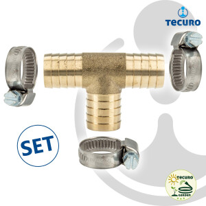 tecuro Schlauchverbinder T-Stück 3/4 Zoll (19 mm),...
