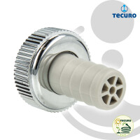 tecuro KS-Schlauchverschraubung mit 3/4 Zoll ÜWM und Tülle Ø 14,5 mm inkl. Schlauchschelle W4 12-20 mm