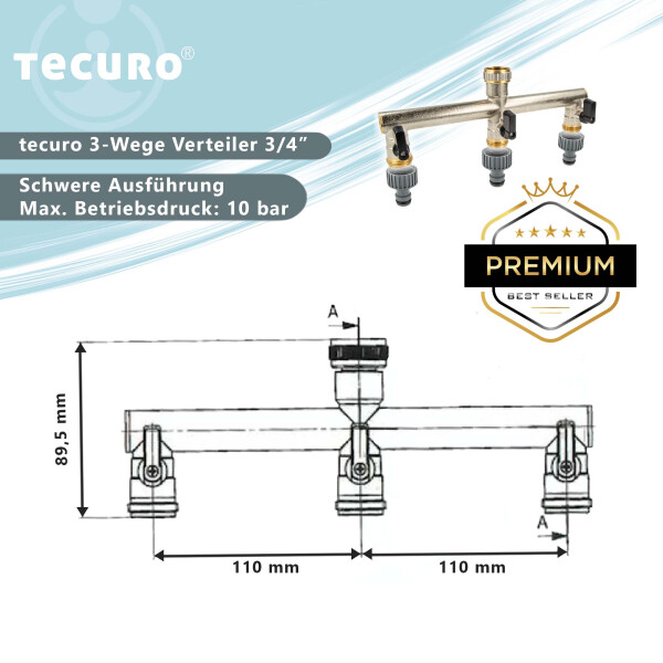 6,35 Mm (1/4 Zoll) Propan-Schnellverbindungs-Splitter – 2-Wege & 3-Wege, Mit Absperrventil, Für Wohnmobile & Grills
